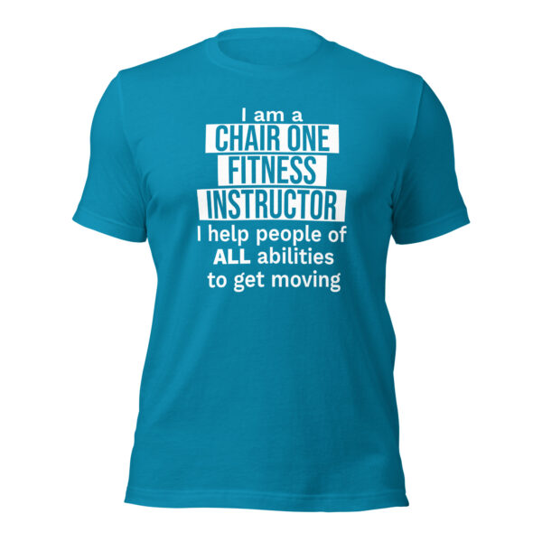 Chair One Fitness – I Help Tee – Aqua