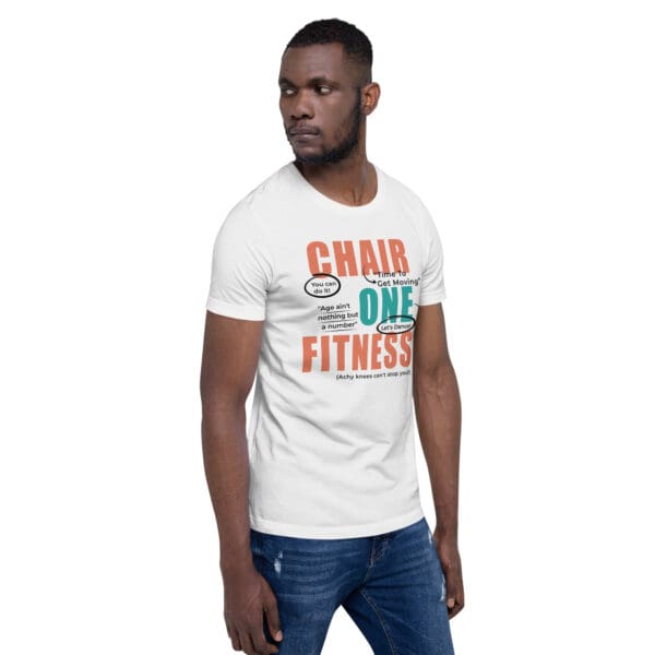 Chair One Fitness – Catchphrases Tee - White - Image 3